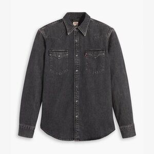 Levi's Men’s Charcoal Button-Up Shirt